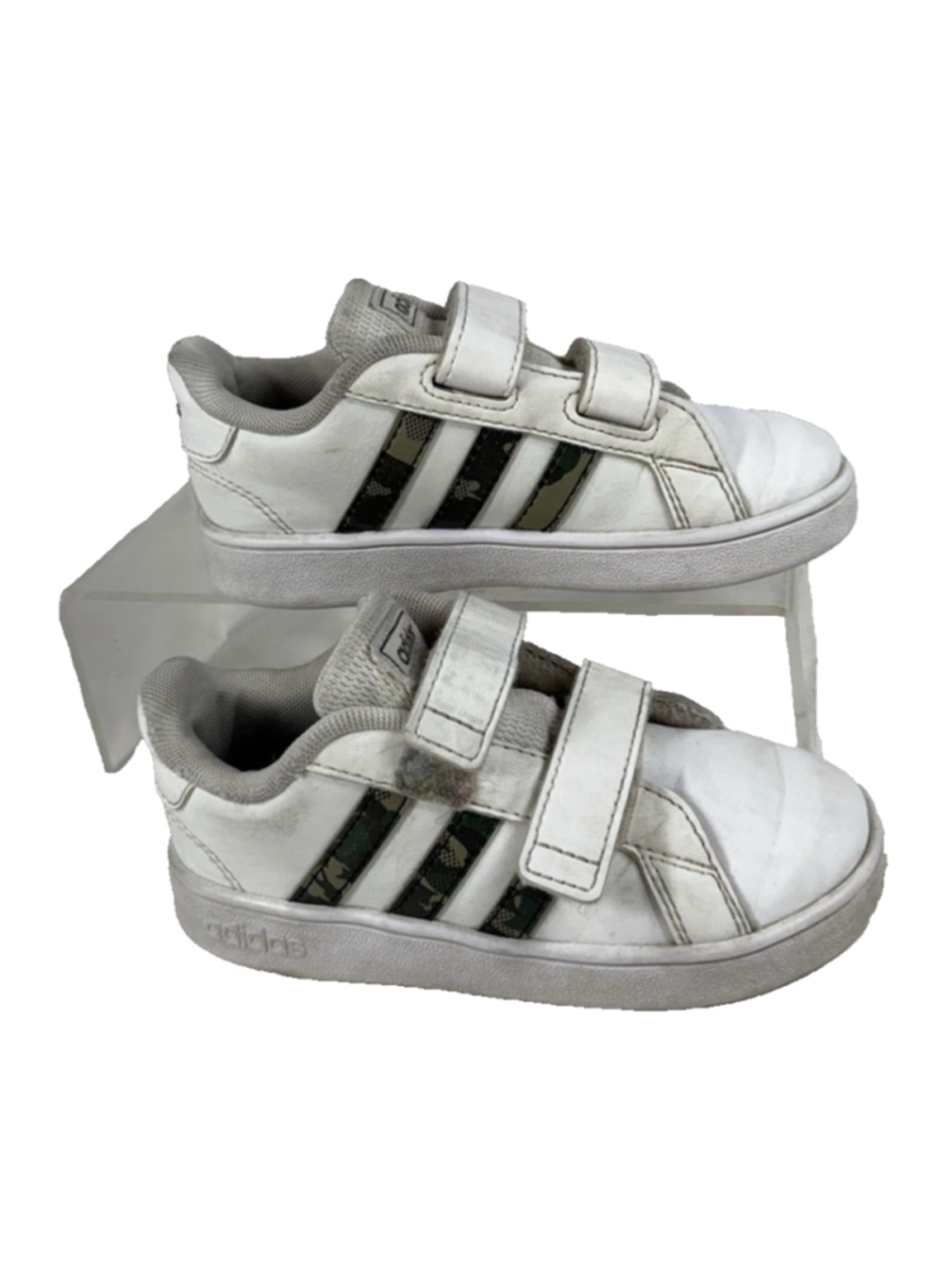 adidas GRAND COURT 2.0 EL C White/Camo Kids Shoes Size 8K